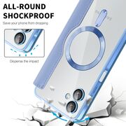 Husa pentru  Samsung Galaxy A06 EliteBook Executive Tip Carte cu Protectie RFID, Compatibilitate MagSafe si protectie lentile Transparent - Albastru deschis