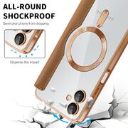 Husa pentru  Samsung Galaxy A06 EliteBook Executive Tip Carte cu Protectie RFID, Compatibilitate MagSafe si protectie lentile Transparent - Maro