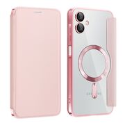 Husa pentru  Samsung Galaxy A06 EliteBook Executive Tip Carte cu Protectie RFID, Compatibilitate MagSafe si protectie lentile Transparent - Roz