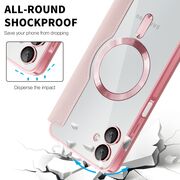 Husa pentru  Samsung Galaxy A06 EliteBook Executive Tip Carte cu Protectie RFID, Compatibilitate MagSafe si protectie lentile Transparent - Roz