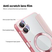Husa pentru  Samsung Galaxy A06 EliteBook Executive Tip Carte cu Protectie RFID, Compatibilitate MagSafe si protectie lentile Transparent - Roz