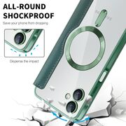 Husa pentru  Samsung Galaxy A06 EliteBook Executive Tip Carte cu Protectie RFID, Compatibilitate MagSafe si protectie lentile Transparent - Verde