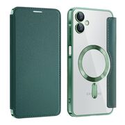 Husa pentru  Samsung Galaxy A06 EliteBook Executive Tip Carte cu Protectie RFID, Compatibilitate MagSafe si protectie lentile Transparent - Verde