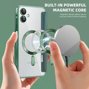 Husa pentru  Samsung Galaxy A06 EliteBook Executive Tip Carte cu Protectie RFID, Compatibilitate MagSafe si protectie lentile Transparent - Verde