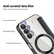 Husa pentru  Samsung Galaxy A15 EliteBook Executive Tip Carte cu Protectie RFID, Compatibilitate MagSafe si protectie lentile Transparent - Negru