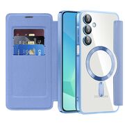 Husa pentru  Samsung Galaxy A16 EliteBook Executive Tip Carte cu Protectie RFID, Compatibilitate MagSafe si protectie lentile Transparent - Albastru deschis