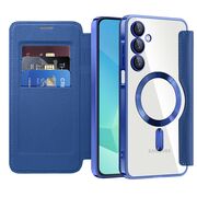 Husa pentru  Samsung Galaxy A16 EliteBook Executive Tip Carte cu Protectie RFID, Compatibilitate MagSafe si protectie lentile Transparent - Albastru