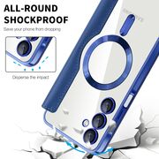 Husa pentru  Samsung Galaxy A16 EliteBook Executive Tip Carte cu Protectie RFID, Compatibilitate MagSafe si protectie lentile Transparent - Albastru