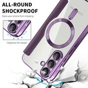 Husa pentru  Samsung Galaxy A26 EliteBook Executive Tip Carte cu Protectie RFID, Compatibilitate MagSafe si protectie lentile Transparent - Mov