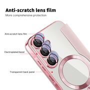 Husa pentru  Samsung Galaxy A26 EliteBook Executive Tip Carte cu Protectie RFID, Compatibilitate MagSafe si protectie lentile Transparent - Roz