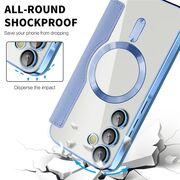 Husa pentru  Samsung Galaxy A35 EliteBook Executive Tip Carte cu Protectie RFID, Compatibilitate MagSafe si protectie lentile Transparent - Albastru deschis