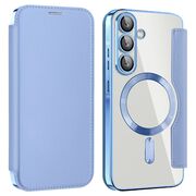 Husa pentru  Samsung Galaxy A36 EliteBook Executive Tip Carte cu Protectie RFID, Compatibilitate MagSafe si protectie lentile Transparent - Albastru deschis