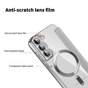 Husa pentru  Samsung Galaxy S22 5G EliteBook Executive Tip Carte cu Protectie RFID, Compatibilitate MagSafe si protectie lentile Transparent - Argintiu
