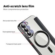 Husa pentru  Samsung Galaxy S22 5G EliteBook Executive Tip Carte cu Protectie RFID, Compatibilitate MagSafe si protectie lentile Transparent - Negru