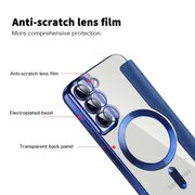 Husa pentru  Samsung Galaxy S22 Plus 5G EliteBook Executive Tip Carte cu Protectie RFID, Compatibilitate MagSafe si protectie lentile Transparent - Albastru
