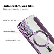 Husa pentru  Samsung Galaxy S22 Plus 5G EliteBook Executive Tip Carte cu Protectie RFID, Compatibilitate MagSafe si protectie lentile Transparent - Mov