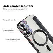 Husa pentru  Samsung Galaxy S22 Plus 5G EliteBook Executive Tip Carte cu Protectie RFID, Compatibilitate MagSafe si protectie lentile Transparent - Negru