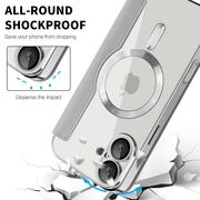Husa pentru  iPhone 16 Plus EliteBook Executive Tip Carte cu Protectie RFID, Compatibilitate MagSafe si protectie lentile Transparent - Argintiu