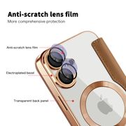 Husa pentru  iPhone 16 Plus EliteBook Executive Tip Carte cu Protectie RFID, Compatibilitate MagSafe si protectie lentile Transparent - Maro