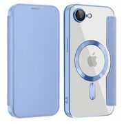 Husa pentru  iPhone 16e EliteBook Executive Tip Carte cu Protectie RFID, Compatibilitate MagSafe si protectie lentile Transparent - Albastru deschis