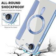 Husa pentru  iPhone 16e EliteBook Executive Tip Carte cu Protectie RFID, Compatibilitate MagSafe si protectie lentile Transparent - Albastru deschis