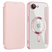 Husa pentru  iPhone 16e EliteBook Executive Tip Carte cu Protectie RFID, Compatibilitate MagSafe si protectie lentile Transparent - Roz