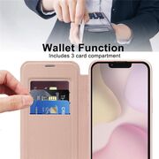 Husa pentru  iPhone 16e EliteBook Executive Tip Carte cu Protectie RFID, Compatibilitate MagSafe si protectie lentile Transparent - Roz