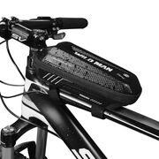Geanta tip borseta pentru bicicleta, montaj pe cadru, WildMan Hardpouch E5S impermeabila, negru