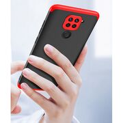 Husa GKK Protectie 360 pentru Xiaomi RedMi Note 9 (negru-rosu)