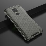 Honeycomb case armor cover with tpu bumper for xiaomi redmi 10x 4g / xiaomi redmi note 9 black
