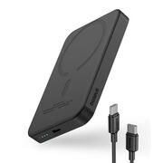 Acumulator Extern Type-C, Incarcare Wireless, 20W, 5000mAh + Cablu Type-C, 30cm - Baseus Mini - Negru
