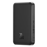 Acumulator Extern Type-C, Incarcare Wireless, 20W, 5000mAh + Cablu Type-C, 30cm - Baseus Mini - Negru