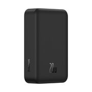 Acumulator Extern Type-C, Incarcare Wireless, 20W, 20000mAh + Cablu Type-C, 30cm - Baseus Mini - Negru