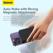 Acumulator Extern Type-C, Incarcare Wireless, 20W, 20000mAh + Cablu Type-C, 30cm - Baseus Mini - Negru