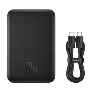 Acumulator Extern Type-C, Incarcare Wireless, 20W, 6000mAh + Cablu Type-C, 30cm - Baseus Mini Air - Negru