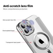 Husa pentru  iPhone 12 Pro EliteBook Executive Tip Carte cu Protectie RFID, Compatibilitate MagSafe si protectie lentile Transparent - Argintiu