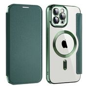 Husa pentru  iPhone 12 Pro EliteBook Executive Tip Carte cu Protectie RFID, Compatibilitate MagSafe si protectie lentile Transparent - Verde