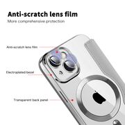 Husa pentru  iPhone 13 EliteBook Executive Tip Carte cu Protectie RFID, Compatibilitate MagSafe si protectie lentile Transparent - Argintiu