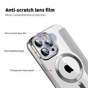 Husa pentru  iPhone 14 Pro Max EliteBook Executive Tip Carte cu Protectie RFID, Compatibilitate MagSafe si protectie lentile Transparent - Argintiu