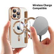 Husa pentru  iPhone 15 Pro EliteBook Executive Tip Carte cu Protectie RFID, Compatibilitate MagSafe si protectie lentile Transparent - Maro