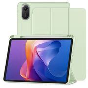 Husa pentru  Xiaomi Redmi Pad 2 Soft Shell cu functie wake-up/sleep si compartiment pentru stylus, tip stand - Verde deschis