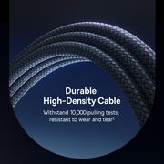 Cablu USB la Type-C cu LED, 100W, E-marker Chip, 1m - Baseus Lit - Cosmic Black
