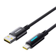 Cablu USB la Type-C cu LED, 100W, E-marker Chip, 2m - Baseus Lit - Cosmic Black