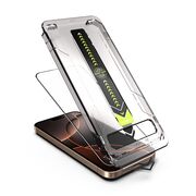 Folie sticla Premium pentru  iPhone 14 Pro Max ClearShield Ultra HD, cu aplicator Easy Install+, Claritate Cristalina, Anti-soc & Anti-Zgarieturi - margini negre