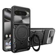 Husa pentru  Google Pixel 10 Pro XL cu protecție pentru cameră și suport magnetic integrat Ring Shockproof, Negru