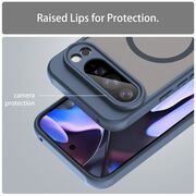 Husa pentru  Google Pixel 10 Pro XL cu protectie pentru lentile si MagSafe EasyCharge, Ghost Series Anti-ingalbenire, frosted - Albastru