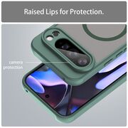 Husa pentru  Google Pixel 10 Pro XL cu protectie pentru lentile si MagSafe EasyCharge, Ghost Series Anti-ingalbenire, frosted - Verde