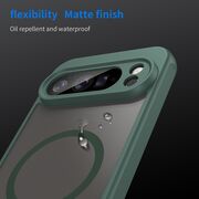 Husa pentru  Google Pixel 10 Pro XL cu protectie pentru lentile si MagSafe EasyCharge, Ghost Series Anti-ingalbenire, frosted - Verde