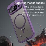 Husa pentru  Google Pixel 10 Pro cu protectie pentru lentile si MagSafe EasyCharge, Ghost Series Anti-ingalbenire, frosted - Mov