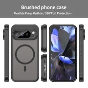 Husa pentru  Google Pixel 10 Pro cu protectie pentru lentile si MagSafe EasyCharge, Ghost Series Anti-ingalbenire, frosted - Negru